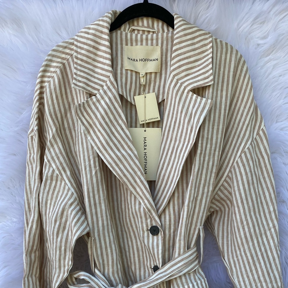 NEW Mara Hoffman Atticus linen blend jacket - Picture 3 of 6
